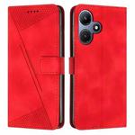 For Infinix Hot 30i Dream Triangle Leather Phone Case with Lanyard(Red)