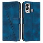 For Infinix Hot 12 Play Dream Triangle Leather Phone Case with Lanyard(Blue)
