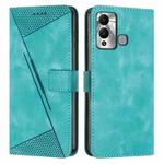 For Infinix Hot 12 Play Dream Triangle Leather Phone Case with Lanyard(Green)