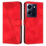For Infinix Note 30 Dream Triangle Leather Phone Case with Lanyard(Red)