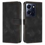 For Infinix Note 30 Dream Triangle Leather Phone Case with Lanyard(Black)