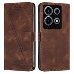 For Infinix Note 30 VIP Dream Triangle Leather Phone Case with Lanyard(Brown)