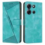 For Infinix Note 30i Dream Triangle Leather Phone Case with Lanyard(Green)