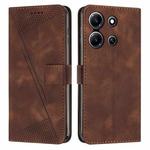 For Infinix Note 30i Dream Triangle Leather Phone Case with Lanyard(Brown)
