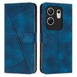 For Infinix Zero 30 4G Dream Triangle Leather Phone Case with Lanyard(Blue)