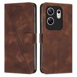 For Infinix Zero 30 4G Dream Triangle Leather Phone Case with Lanyard(Brown)