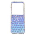 For Motorola Razr 40 Ultra Colorful Diamond Texture PC Phone Case(Gradient Pink Blue)