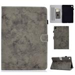For Lenovo Tab M10 Plus TB-X606F Marble Style Cloth Texture Tablet PC Protective Leather Case with Bracket & Card Slot & Pen Slot & Anti Skid Strip & Wake-up / Sleep Function(Grey)
