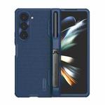 For Samsung Galaxy Z Fold5 NILLKIN Frosted Fold PC + TPU Phone Case with Pen Slot(Blue)