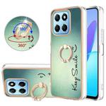 For Honor X8 5G / X6 4G Electroplating Dual-side IMD Phone Case with Ring Holder(Smile)