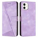 For iPhone 11 Dream Triangle Leather Phone Case with Lanyard(Purple)