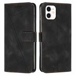 For iPhone 11 Dream Triangle Leather Phone Case with Lanyard(Black)