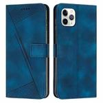 For iPhone 11 Pro Dream Triangle Leather Phone Case with Lanyard(Blue)