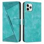 For iPhone 11 Pro Dream Triangle Leather Phone Case with Lanyard(Green)