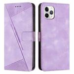 For iPhone 11 Pro Dream Triangle Leather Phone Case with Lanyard(Purple)