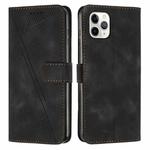 For iPhone 11 Pro Dream Triangle Leather Phone Case with Lanyard(Black)