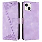 For iPhone 13 mini Dream Triangle Leather Phone Case with Lanyard(Purple)