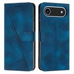For iPhone 17 Air Dream Triangle Leather Phone Case with Lanyard(Blue)