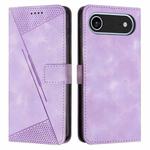 For iPhone 17 Air Dream Triangle Leather Phone Case with Lanyard(Purple)