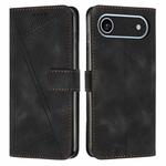 For iPhone 17 Air Dream Triangle Leather Phone Case with Lanyard(Black)