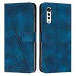 For LG Velvet / G9 Dream Triangle Leather Phone Case with Lanyard(Blue)