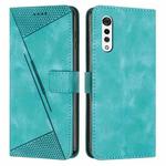 For LG Velvet / G9 Dream Triangle Leather Phone Case with Lanyard(Green)