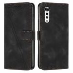 For LG Velvet / G9 Dream Triangle Leather Phone Case with Lanyard(Black)