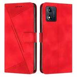 For Motorola Moto E13 Dream Triangle Leather Phone Case with Lanyard(Red)