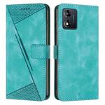 For Motorola Moto E13 Dream Triangle Leather Phone Case with Lanyard(Green)