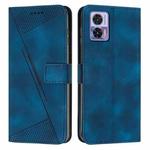 For Motorola Edge 30 Lite / 30 Neo Dream Triangle Leather Phone Case with Lanyard(Blue)