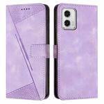 For Motorola Moto G 5G 2023 Dream Triangle Leather Phone Case with Lanyard(Purple)