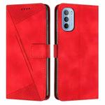 For Motorola Moto G 5G 2022 Dream Triangle Leather Phone Case with Lanyard(Red)