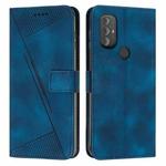 For Motorola Moto G Play 2023 / G Power 2022 Dream Triangle Leather Phone Case with Lanyard(Blue)