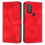 For Motorola Moto G Play 2023 / G Power 2022 Dream Triangle Leather Phone Case with Lanyard(Red)