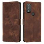 For Motorola Moto G Play 2023 / G Power 2022 Dream Triangle Leather Phone Case with Lanyard(Brown)