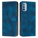 For Motorola Moto G Stylus 5G 2022 Dream Triangle Leather Phone Case with Lanyard(Blue)