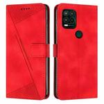 For Motorola Moto G Stylus 5G 2021 Dream Triangle Leather Phone Case with Lanyard(Red)