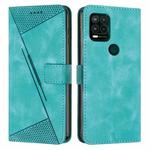 For Motorola Moto G Stylus 5G 2021 Dream Triangle Leather Phone Case with Lanyard(Green)