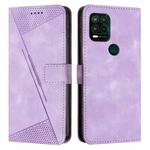 For Motorola Moto G Stylus 5G 2021 Dream Triangle Leather Phone Case with Lanyard(Purple)