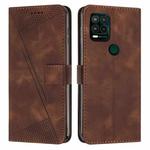 For Motorola Moto G Stylus 5G 2021 Dream Triangle Leather Phone Case with Lanyard(Brown)