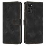 For Motorola Moto G22 Dream Triangle Leather Phone Case with Lanyard(Black)