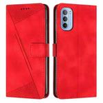 For Motorola Moto G31 / G41 Dream Triangle Leather Phone Case with Lanyard(Red)