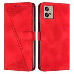 For Motorola Moto G32 Dream Triangle Leather Phone Case with Lanyard(Red)