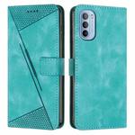 For Motorola Moto G52 Dream Triangle Leather Phone Case with Lanyard(Green)