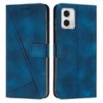 For Motorola Moto G53 / G13 Dream Triangle Leather Phone Case with Lanyard(Blue)