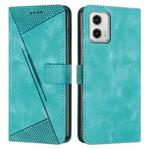 For Motorola Moto G53 / G13 Dream Triangle Leather Phone Case with Lanyard(Green)