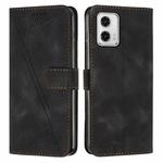 For Motorola Moto G53 / G13 Dream Triangle Leather Phone Case with Lanyard(Black)