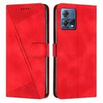 For Motorola Moto S30 Pro / Edge 30 Fusion Dream Triangle Leather Phone Case with Lanyard(Red)