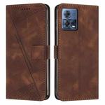 For Motorola Moto S30 Pro / Edge 30 Fusion Dream Triangle Leather Phone Case with Lanyard(Brown)