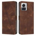 For Motorola Moto X30 Pro / Edge 30 Ultra Dream Triangle Leather Phone Case with Lanyard(Brown)